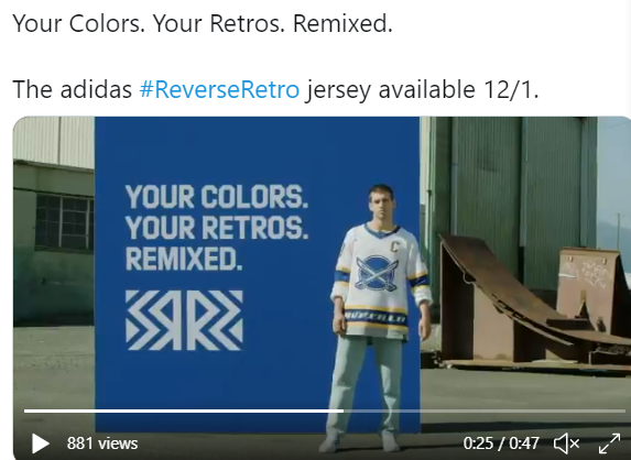 A Deeper Look into the Adidas Reverse Retro Jersey: Buffalo Sabres  #BuffaloSabres #ReverseRetro